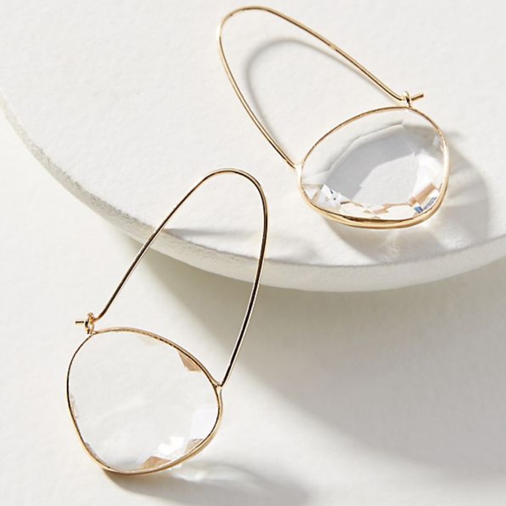 Anthropology Noelle Crescent Hoop Earrings